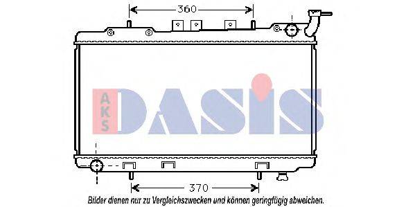 AKS DASIS 070800N Радіатор, охолодження двигуна