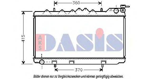 AKS DASIS 070940N Радіатор, охолодження двигуна