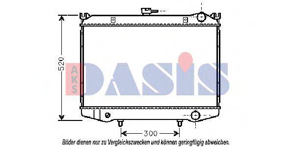 AKS DASIS 071130N Радіатор, охолодження двигуна