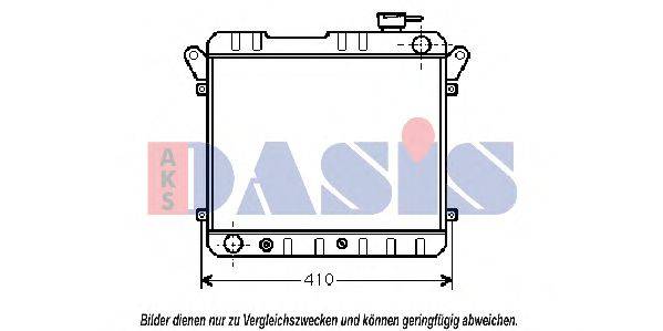 AKS DASIS 081160N Радіатор, охолодження двигуна