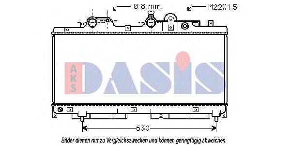 AKS DASIS 081220N Радіатор, охолодження двигуна