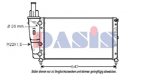 AKS DASIS 081350N Радіатор, охолодження двигуна