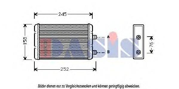 AKS DASIS 089011N Теплообмінник, опалення салону