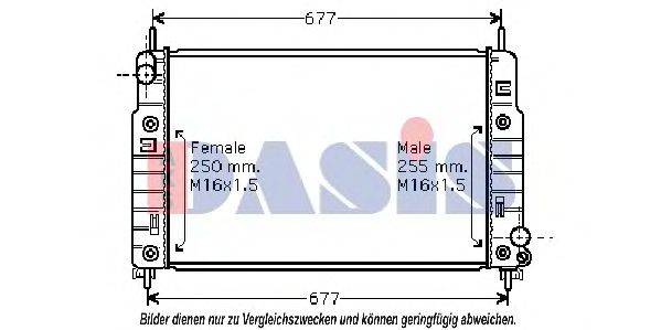 AKS DASIS 090720N Радіатор, охолодження двигуна