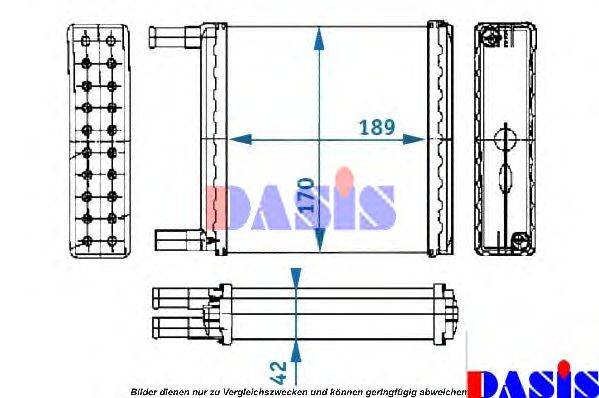 AKS DASIS 099020N Теплообмінник, опалення салону