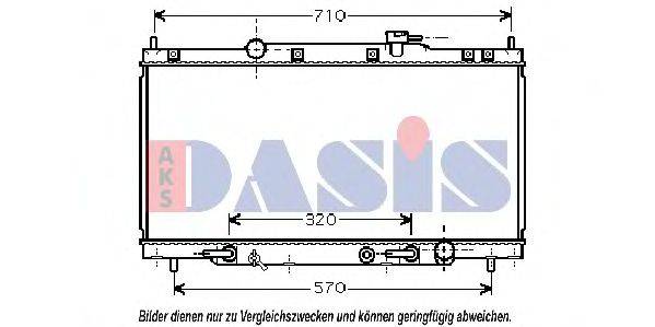 AKS DASIS 100005N Радіатор, охолодження двигуна