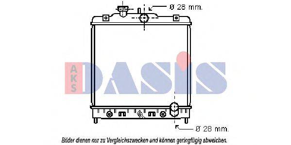 AKS DASIS 100015N Радіатор, охолодження двигуна