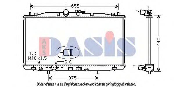 AKS DASIS 100031N Радіатор, охолодження двигуна