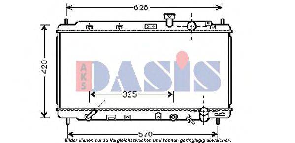 AKS DASIS 100035N Радіатор, охолодження двигуна