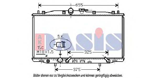 AKS DASIS 100037N Радіатор, охолодження двигуна