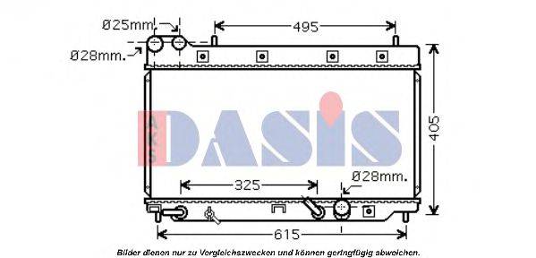 AKS DASIS 100052N Радіатор, охолодження двигуна