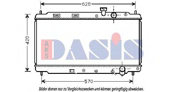 AKS DASIS 100280N Радіатор, охолодження двигуна