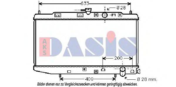 AKS DASIS 100320N Радіатор, охолодження двигуна