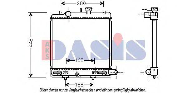 AKS DASIS 110019N Радіатор, охолодження двигуна