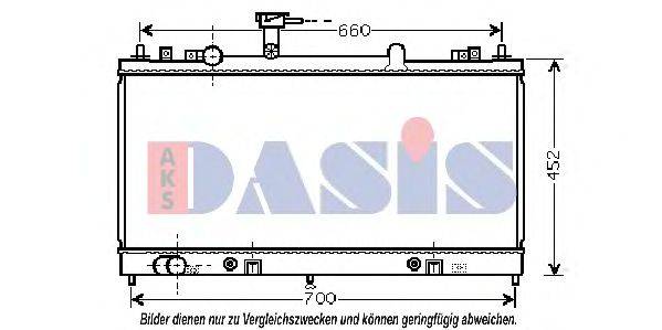 AKS DASIS 110039N Радіатор, охолодження двигуна