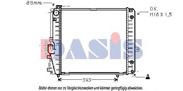 AKS DASIS 121640N Радіатор, охолодження двигуна