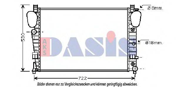 AKS DASIS 122760N Радіатор, охолодження двигуна