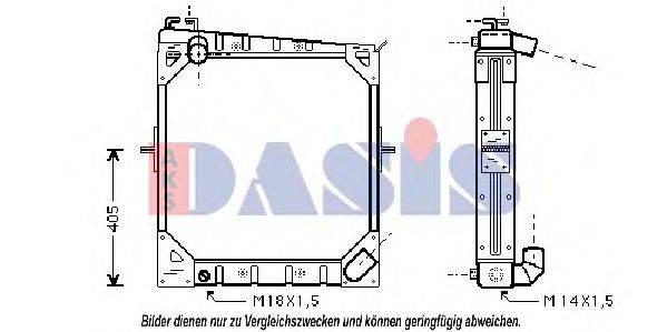 AKS DASIS 130360N Радіатор, охолодження двигуна