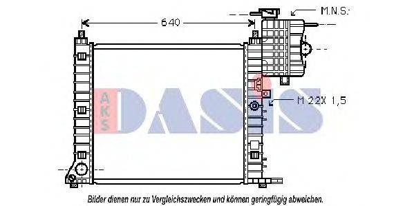 AKS DASIS 131900N Радіатор, охолодження двигуна