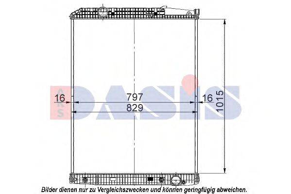 AKS DASIS 134300S Радіатор, охолодження двигуна