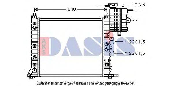 AKS DASIS 134920N Радіатор, охолодження двигуна