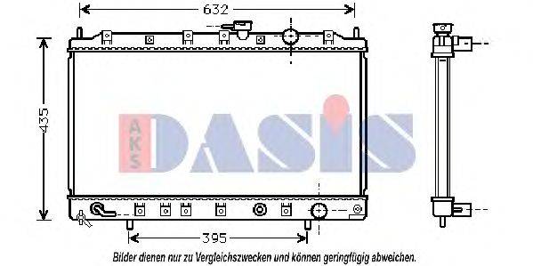 AKS DASIS 140013N Радіатор, охолодження двигуна