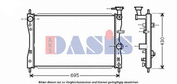 AKS DASIS 140078N Радіатор, охолодження двигуна