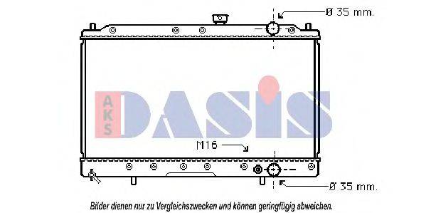 AKS DASIS 141010N Радіатор, охолодження двигуна