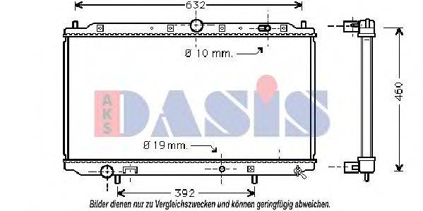 AKS DASIS 141170N Радіатор, охолодження двигуна