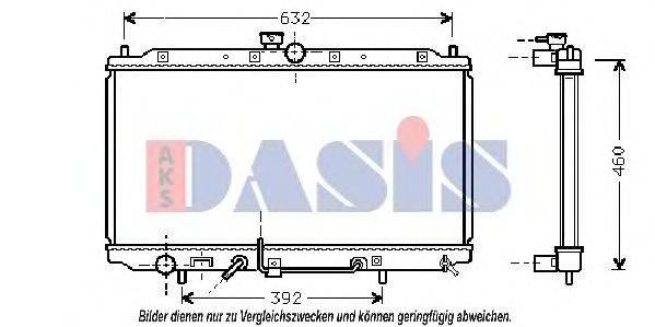 AKS DASIS 141180N Радіатор, охолодження двигуна