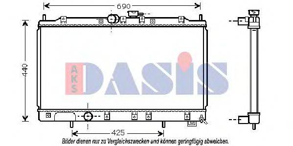 AKS DASIS 141340N Радіатор, охолодження двигуна