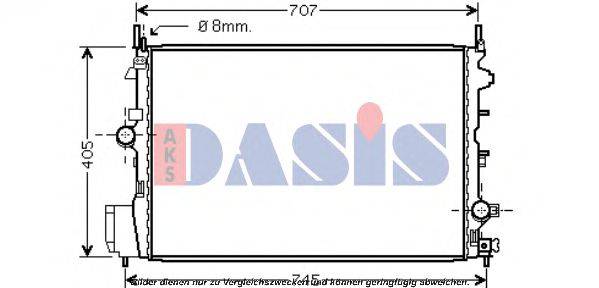 AKS DASIS 150072N Радіатор, охолодження двигуна