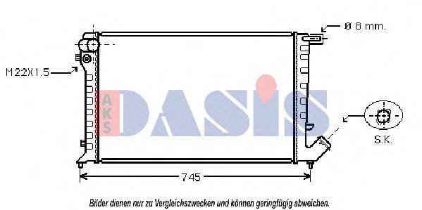 AKS DASIS 160014N Радіатор, охолодження двигуна