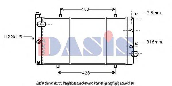 AKS DASIS 160066N Радіатор, охолодження двигуна