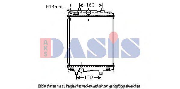 AKS DASIS 160095N Радіатор, охолодження двигуна