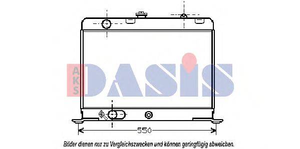 AKS DASIS 160780N Радіатор, охолодження двигуна