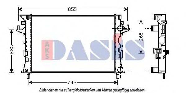 AKS DASIS 180001N Радіатор, охолодження двигуна