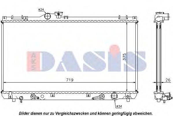 AKS DASIS 210048N Радіатор, охолодження двигуна