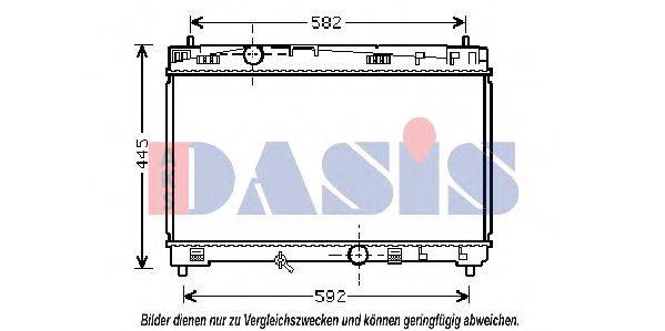 AKS DASIS 210220N Радіатор, охолодження двигуна