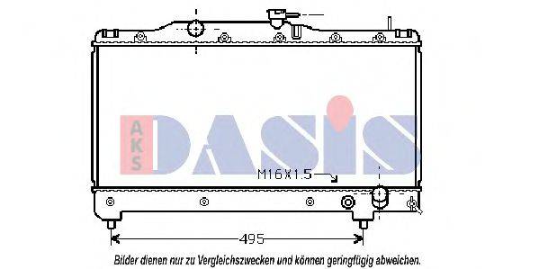 AKS DASIS 210440N Радіатор, охолодження двигуна