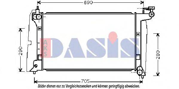 AKS DASIS 212031N Радіатор, охолодження двигуна