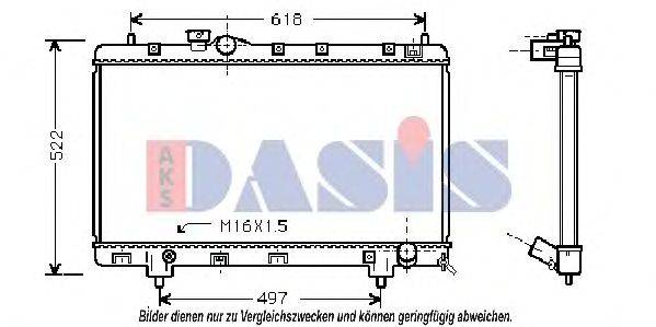 AKS DASIS 213870N Радіатор, охолодження двигуна