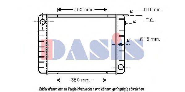 AKS DASIS 220750N Радіатор, охолодження двигуна