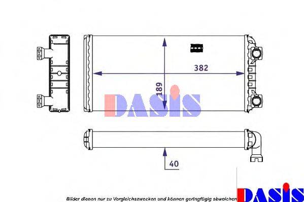 AKS DASIS 289001N Теплообмінник, опалення салону