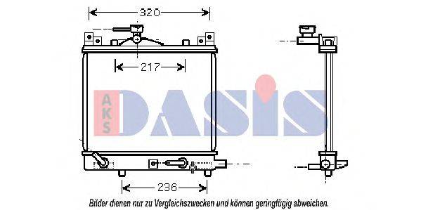 AKS DASIS 320000N Радіатор, охолодження двигуна