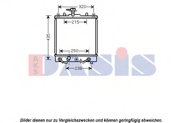 AKS DASIS 320031N Радіатор, охолодження двигуна