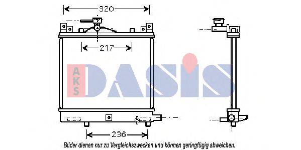 AKS DASIS 320420N Радіатор, охолодження двигуна