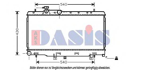 AKS DASIS 350005N Радіатор, охолодження двигуна