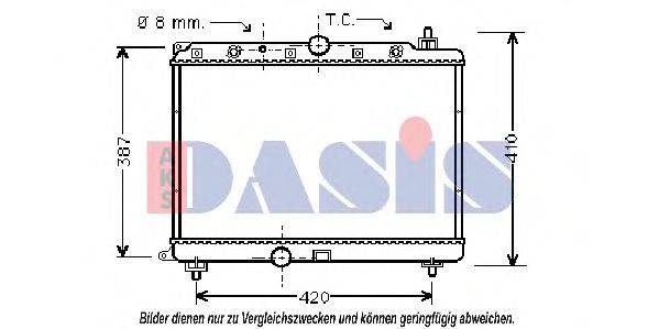 AKS DASIS 370005N Радіатор, охолодження двигуна