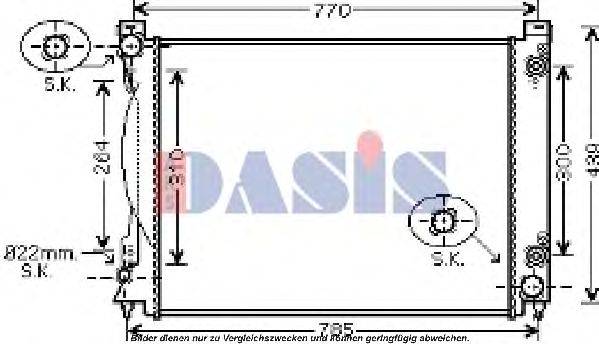 AKS DASIS 480047N Радіатор, охолодження двигуна